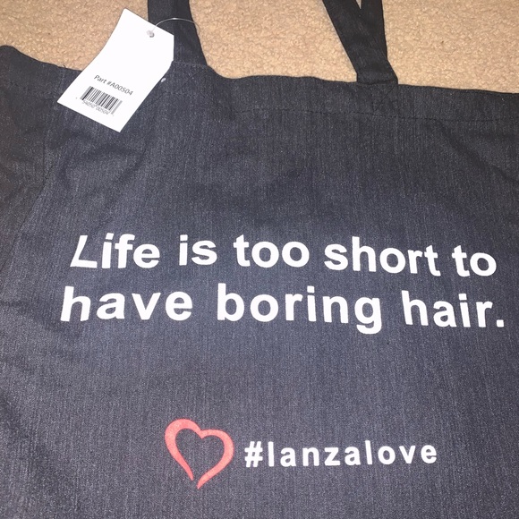 Life is too short to have boring hair black tote - Picture 6 of 7
